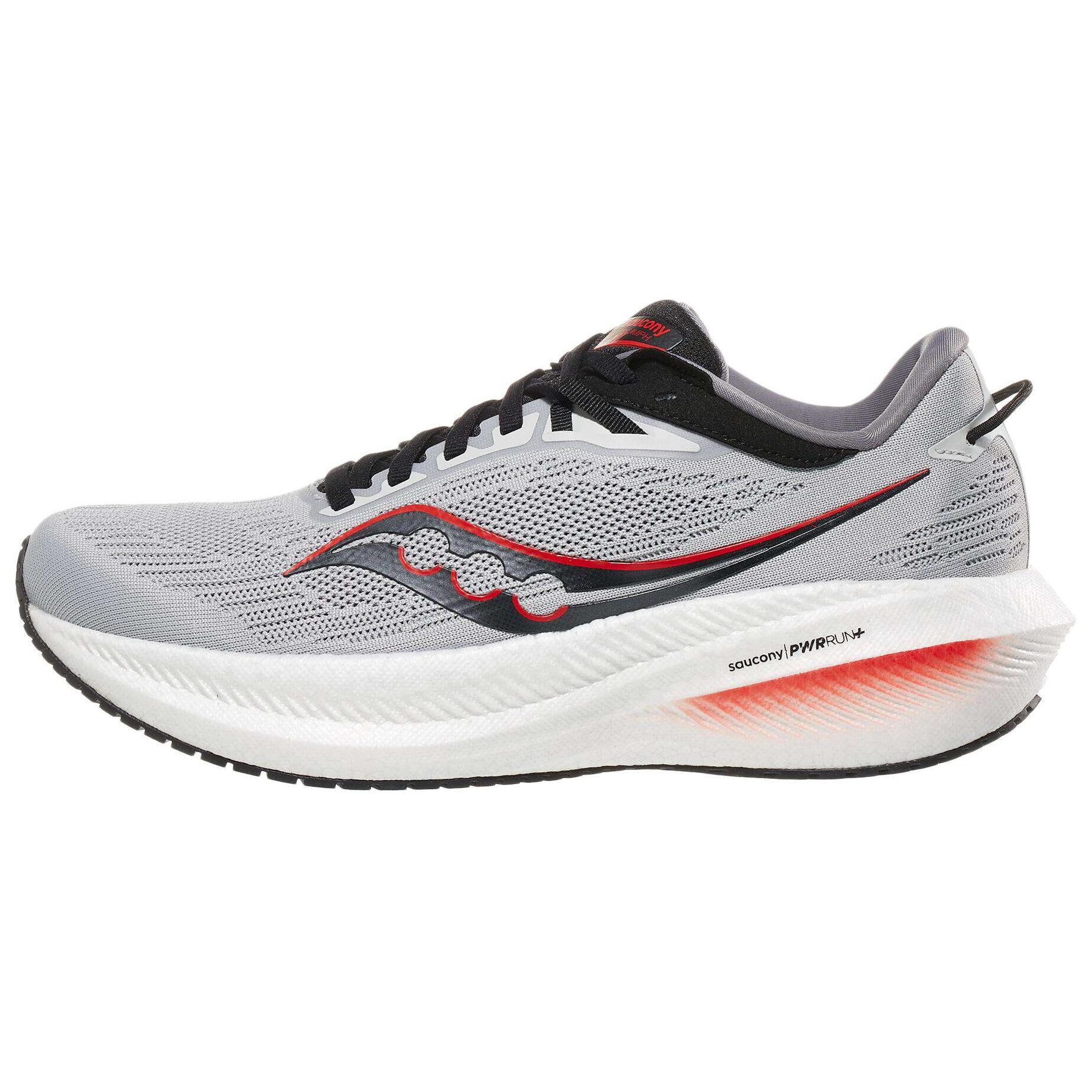 Saucony Triumph 21 Running Shoes Gray/Red - Cushioned & Durable Trainers S20881-30