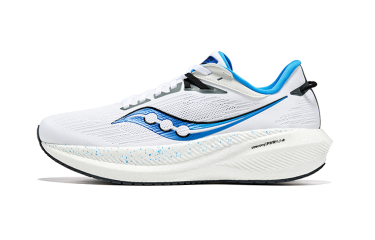 Saucony Triumph 21 Running Shoes White/Blue - Cushioned & Durable Trainers S20881-106