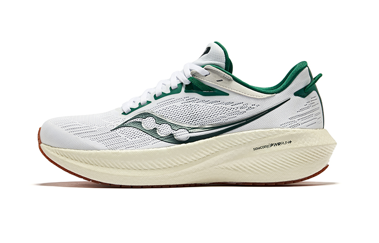 Saucony Triumph 21 Running Shoes White Green - Comfort, Grip, Durability. S20881-136