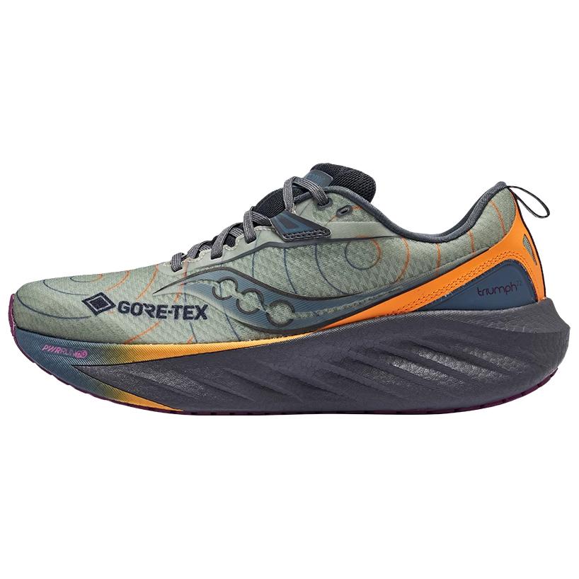Saucony Triumph 22 GTX Running Shoes Green/Grey/Yellow - Comfort & Style S20966-254