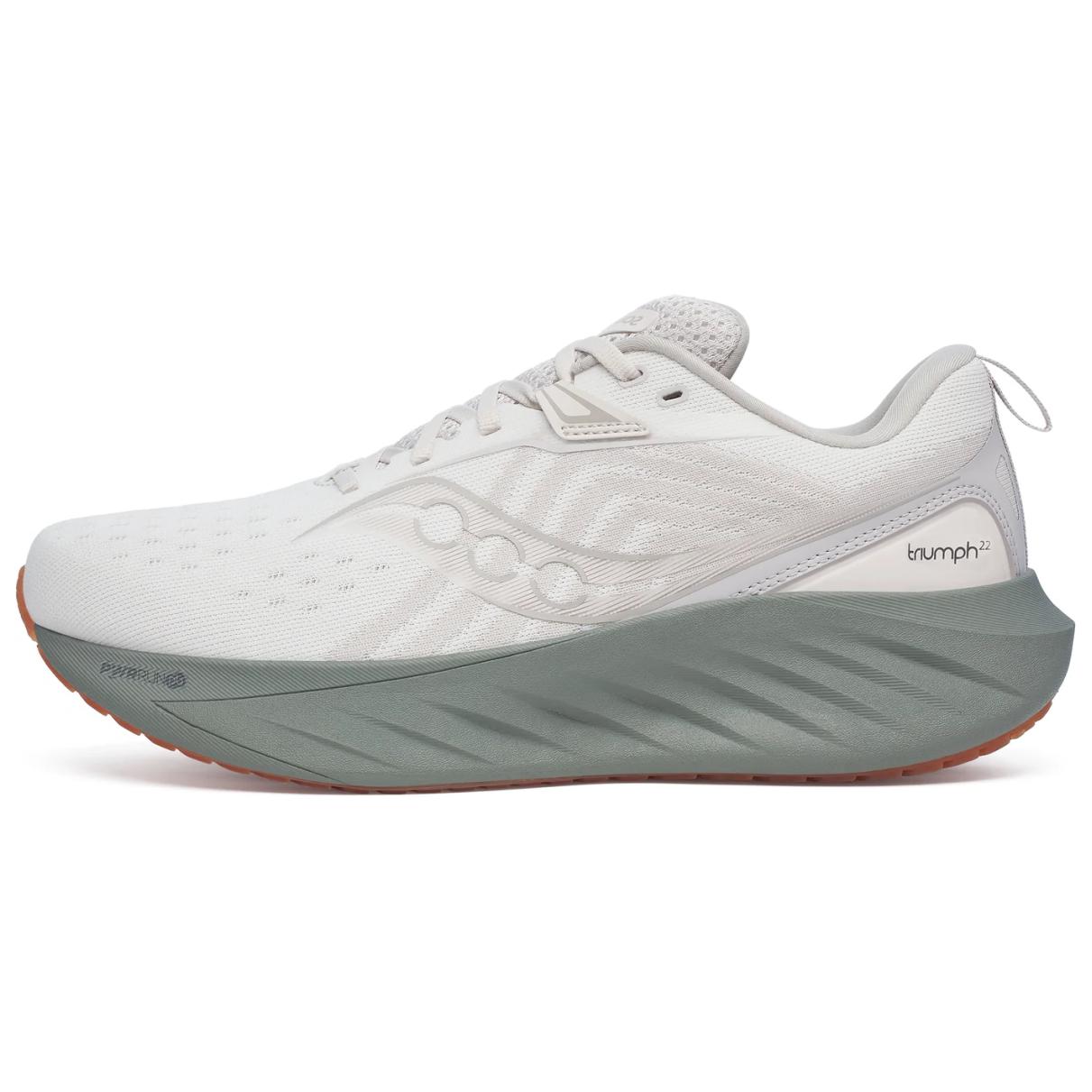 Saucony Triumph 22 Running Shoes White/Grey - Breathable & Comfortable S20964-250