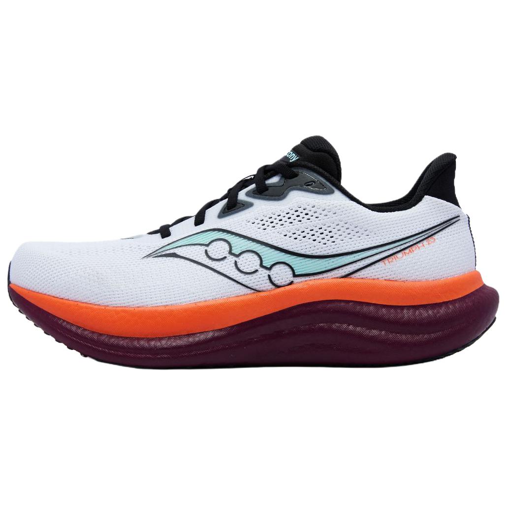 Saucony Triumph 23 White Black Stylish Comfortable Running Shoes. S31023-672