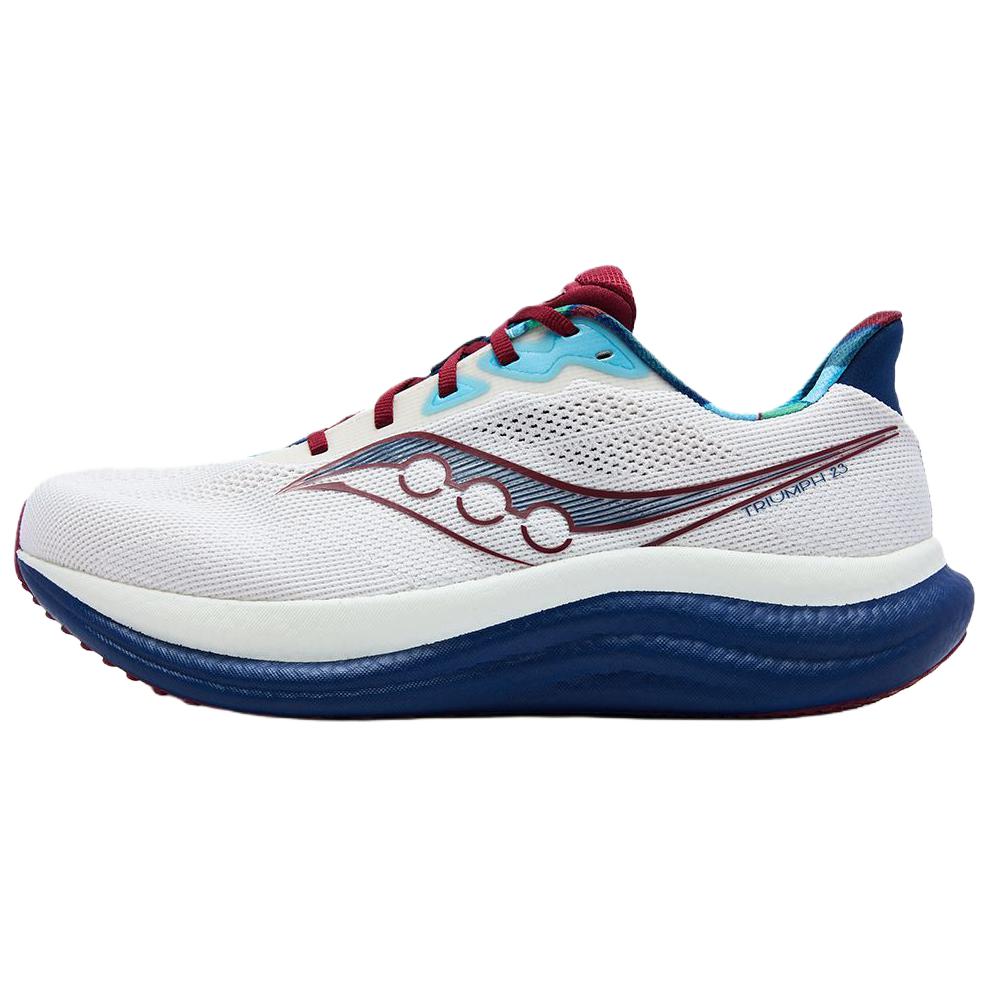 Saucony Triumph 23 White Blue Long-Distance Running Shoes Comfortable Casual S31023-560