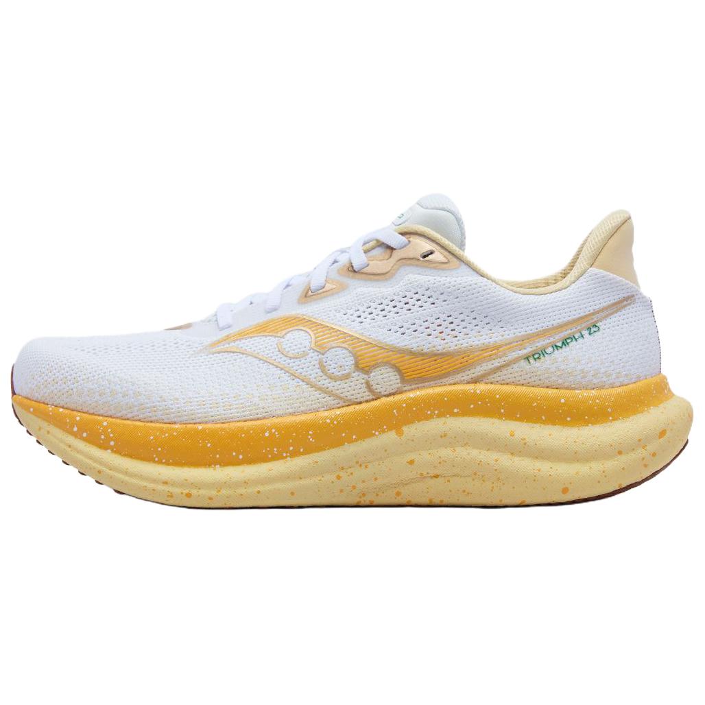 Saucony Triumph 23 White Yellow Urban Training Commuter Running Shoes S31023-562