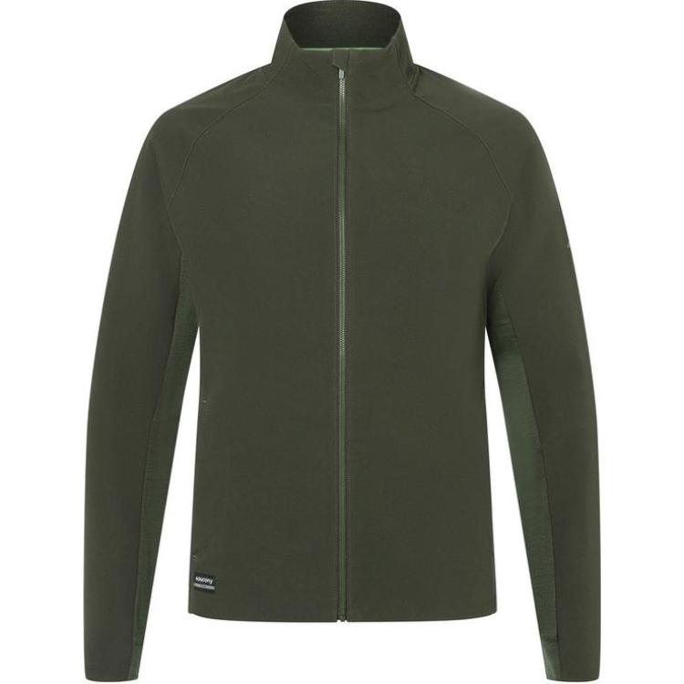 Saucony Triumph Victory Zip-Up Jacket Long Sleeve - Dark Green SAM800353-UB