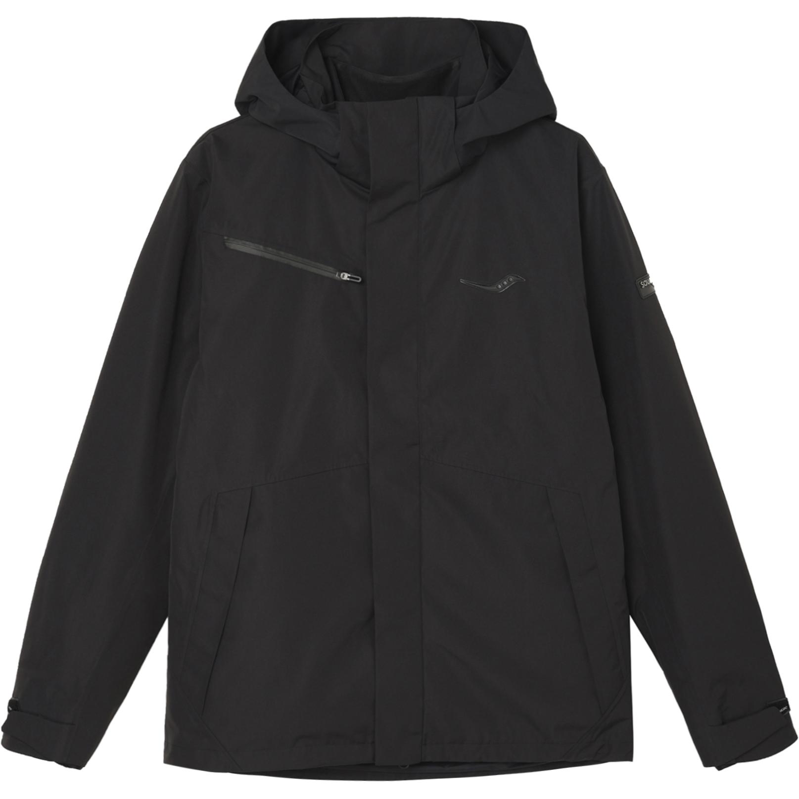 Saucony Urban Commuter Series Unisex Solid Black 3-in-1 Zip Hoodie Jacket SC2240207B-BK01