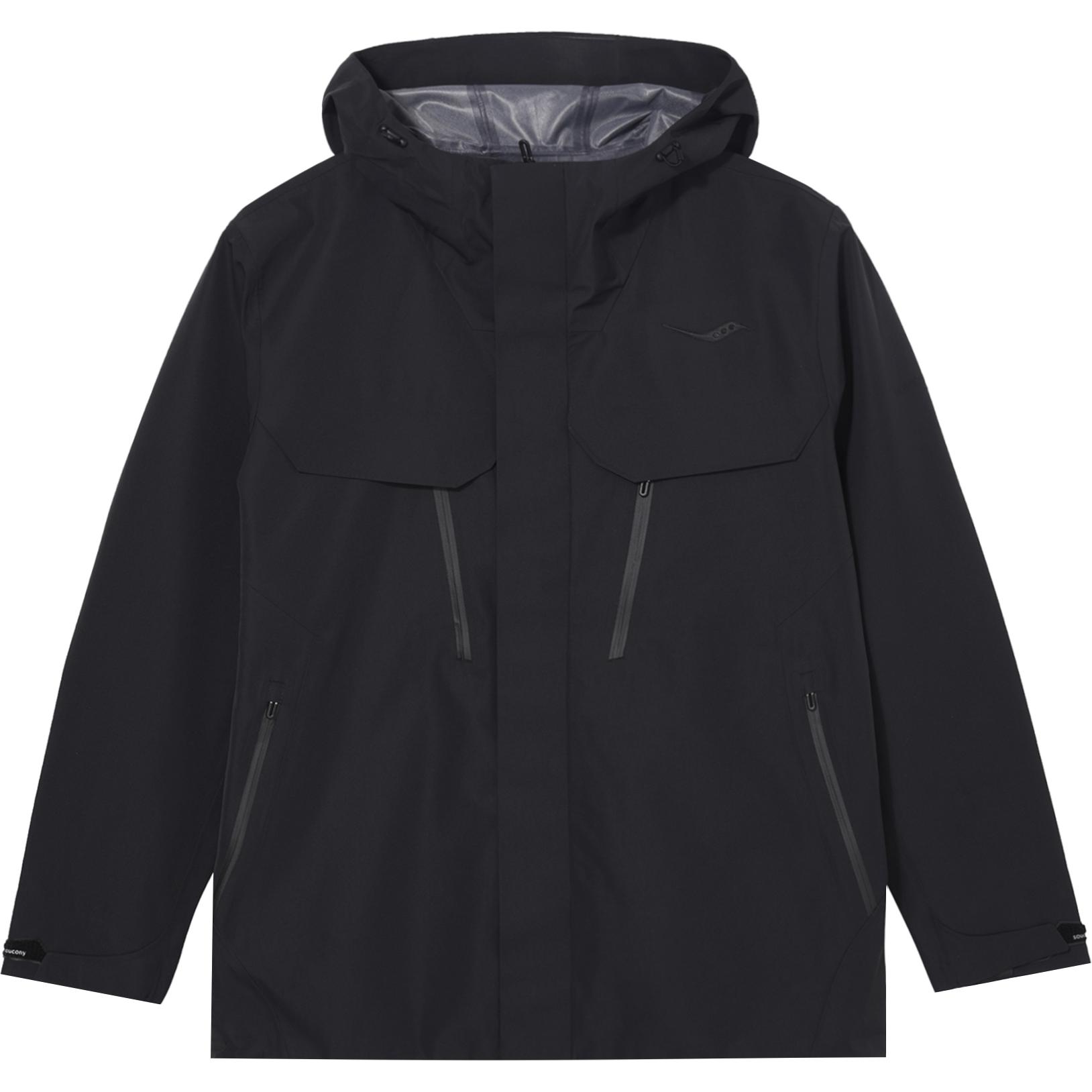 Saucony Urban Commuter Unisex Black Zip-Up Hooded Jacket SC2240201A-BK01