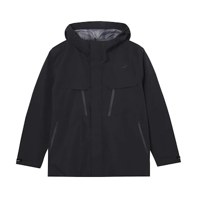 Saucony Urban Commuter Unisex Black Zip-Up Hooded Jacket SC2240201A-BK01