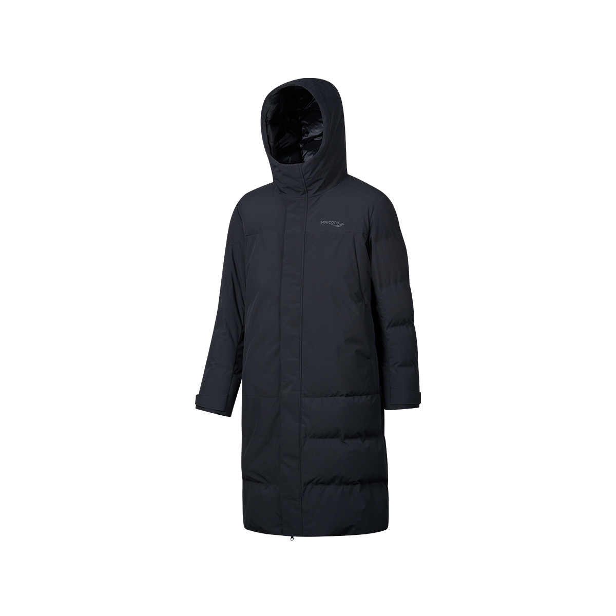 Saucony Urban Woven Long Down Jacket  - Jet Black SC2240074A-BK01