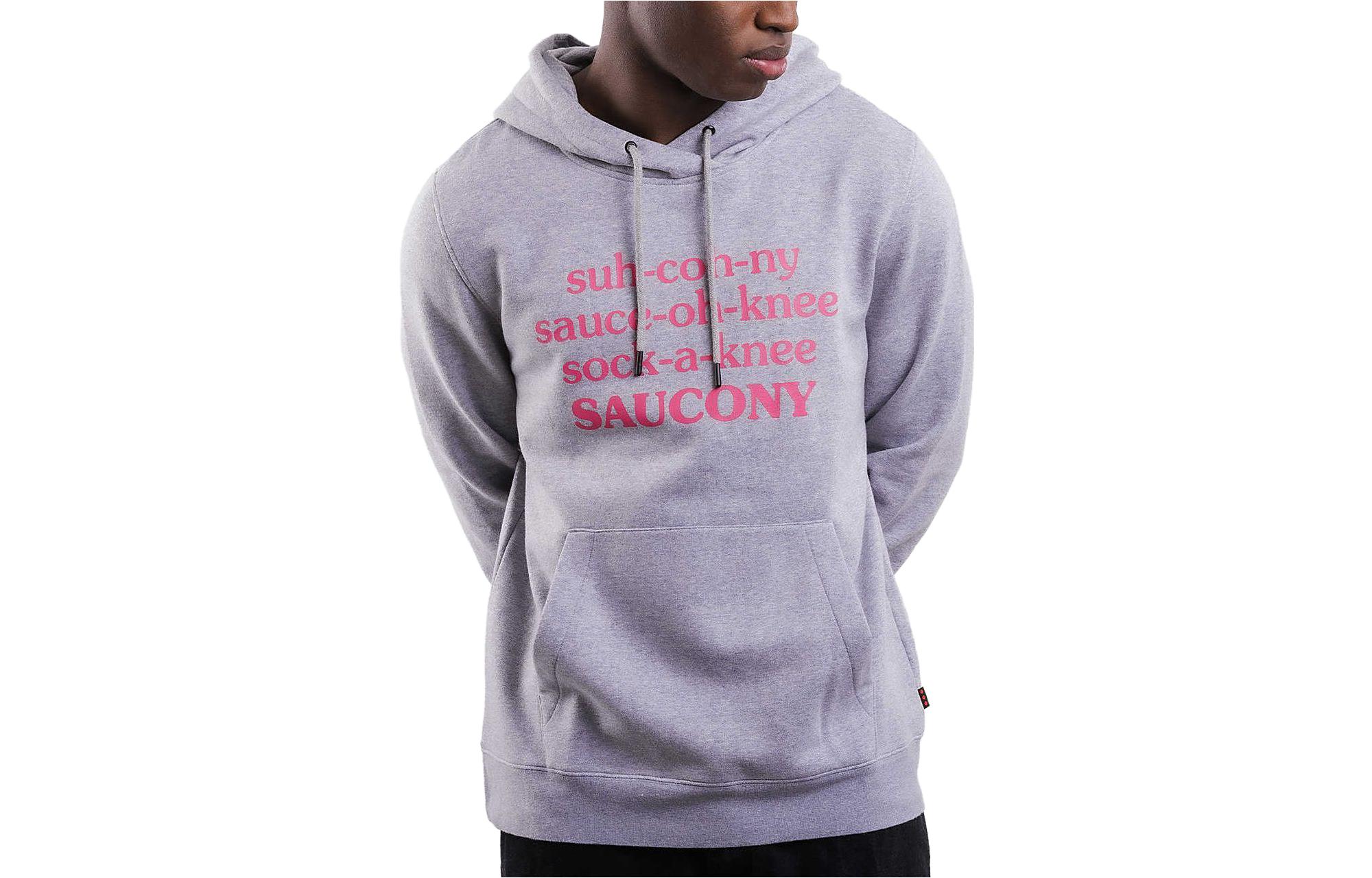 Saucony X Frank Cooke Rested Hoodie Alphabet Print Unisex Light Gray Hoodie SAM800292-LGHS2