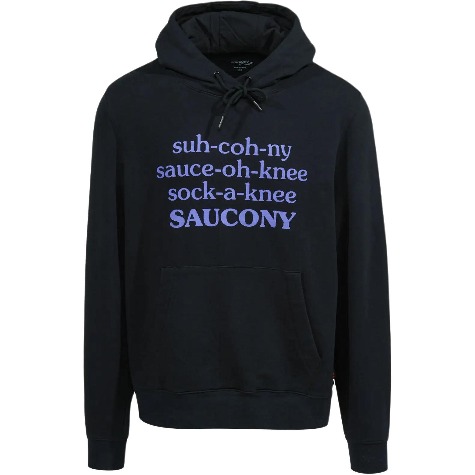 Saucony Frank Cooke Rested Hoodie Black Unisex Letter Print Pullover SAM800292-BKS2
