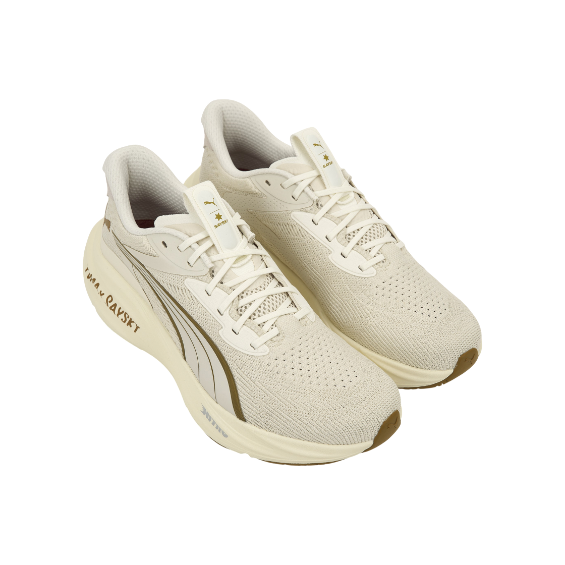 Shop Saysky x Puma Magnify Nitro 3 Warm White Miele Burro 312320-01
