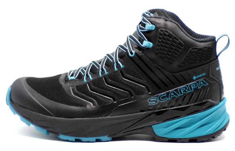 SCARPA Rush GTX Waterproof Hiking Shoes High-Top Black/Blue. 63130-200