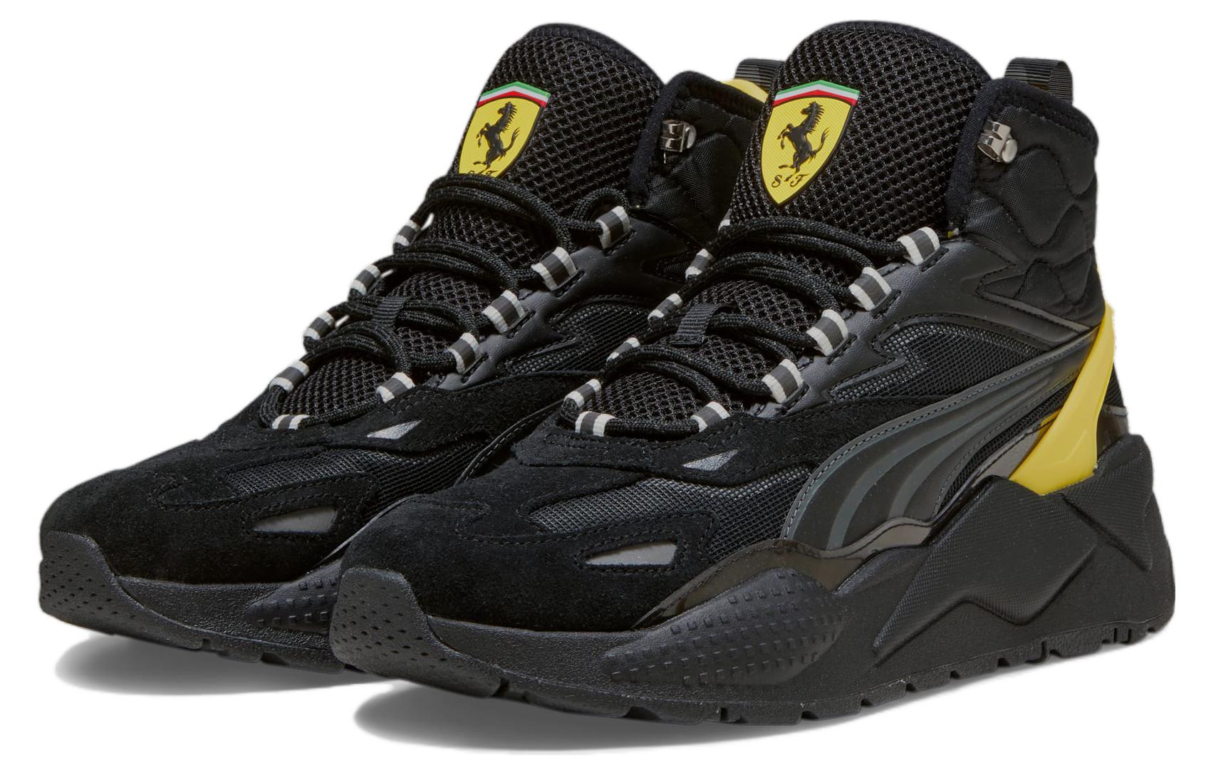 Lookbook スクーデリア・フェラーリ×プーマ RS-X Mid 黒/黄 307959-01