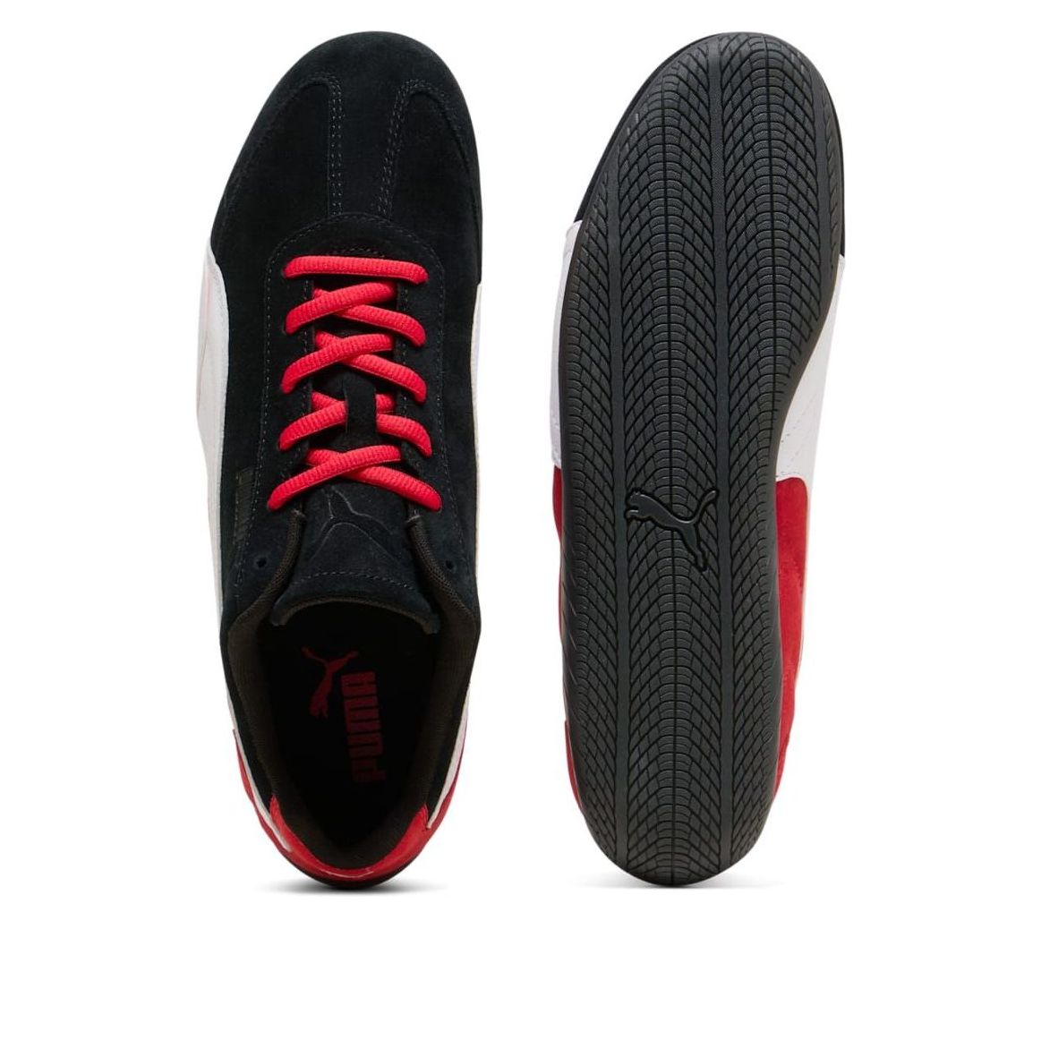 Shop Scuderia Ferrari x Puma Speedcat 'Black White Rosso Corsa' 309404-01