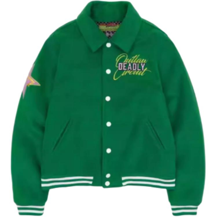 SCULPTOR Unisex Retro Graphic Lettering Long Sleeve Baseball Jacket VARSITYSTANDARDJACKET