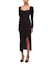 Shop Self-Portrait French Style Long Sleeve Split Maxi Dress Black. SWF323Y04600