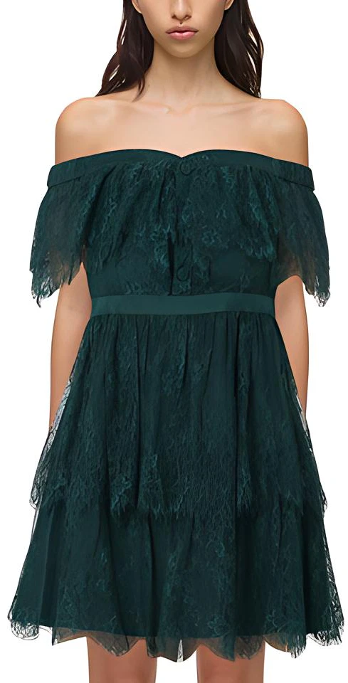 self-portrait-fw-21-off-shoulder-lace-a-line-dress-in-deep-green-swf-323-y03300