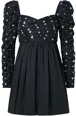 Self-Portrait FW22 Black Sequin Long Sleeve Mini Dress JVM1635504655174 Buy Self-Portrait FW22 Black Sequin Long Sleeve Mini Dress JVM1635504655174