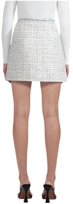 Falda Mini Abotonada a Cuadros FW22 Self-Portrait Blanca. SWF333Q00600 Lookbook Falda Mini Abotonada a Cuadros FW22 Self-Portrait Blanca. SWF333Q00600