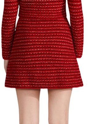 Self-Portrait FW22 Rok Mini A-Line Merah Trim Kontras dengan Kantong SWF334M09400 Shop Self-Portrait FW22 Rok Mini A-Line Merah Trim Kontras dengan Kantong SWF334M09400