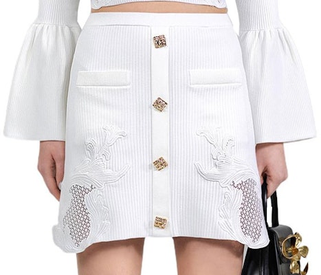 Self-Portrait FW22 Skirt Putih Lace Button Midi Hollow Straight. SWF334M06600 Order Self-Portrait FW22 Skirt Putih Lace Button Midi Hollow Straight. SWF334M06600