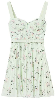 Self-Portrait 綠色花卉蕾絲方領無袖連衣裙 SWF343Y11300 Lookbook Self-Portrait 綠色花卉蕾絲方領無袖連衣裙 SWF343Y11300