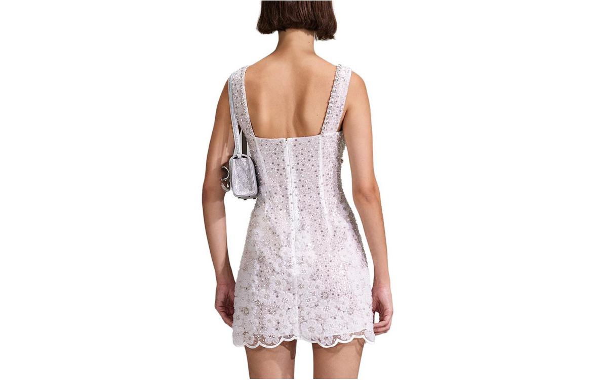 Self-Portrait Ivory Sequin V-Neck Sleeveless Dress SWF342Y21600 圖 3