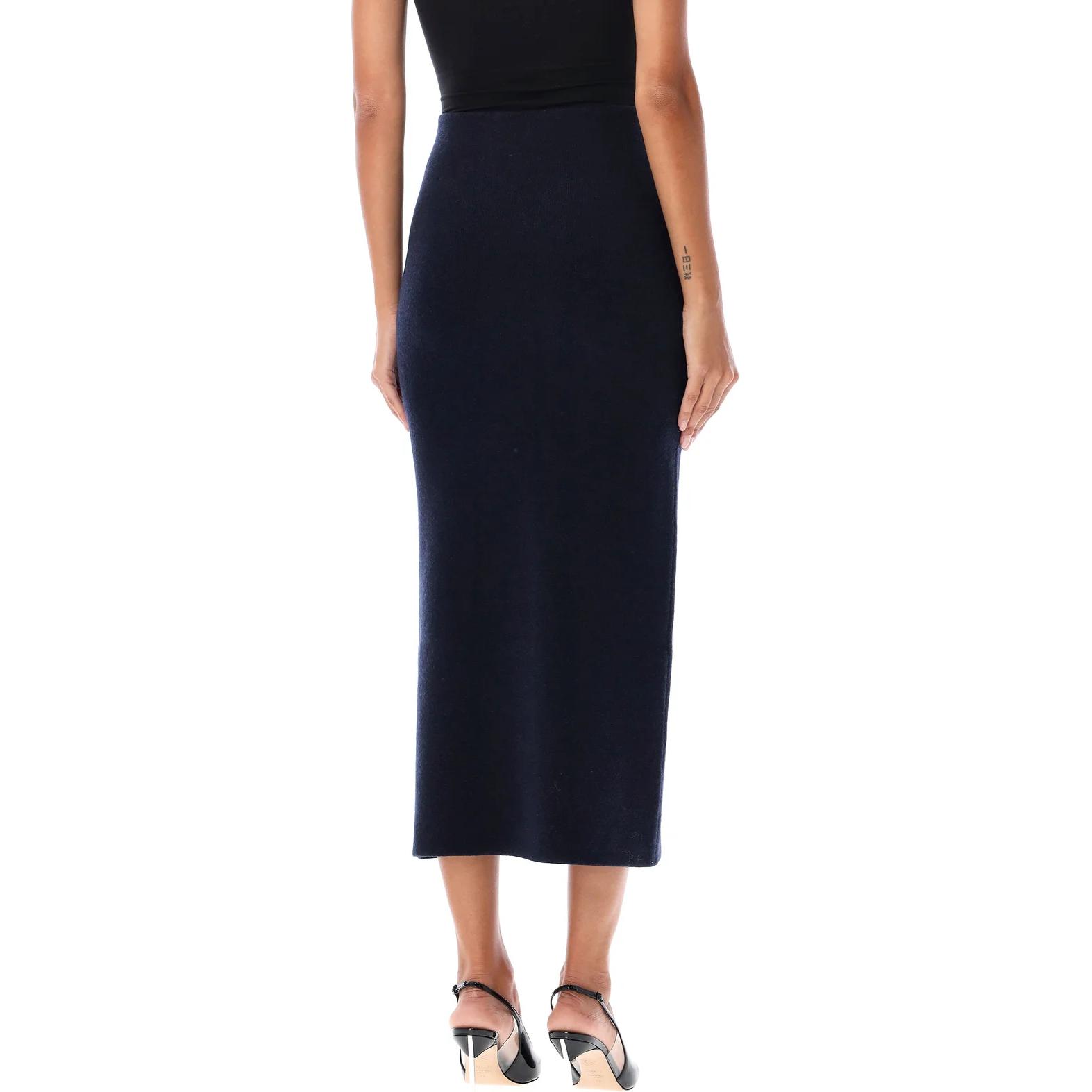 Self-Portrait Navy Blue Knit Midi Dress with Embellishments for Women. AW24168MSKBL 圖 3