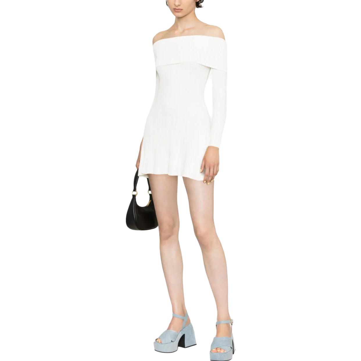 Self-Portrait Off-Shoulder Midi Dress Long Sleeve White. PF23122SWHIT 圖 3