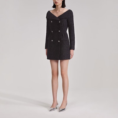 Self-Portrait PF23黑色经典修身V领露肩长袖连衣裙 SWF343Y10500911 Lookbook Self-Portrait PF23黑色经典修身V领露肩长袖连衣裙 SWF343Y10500911