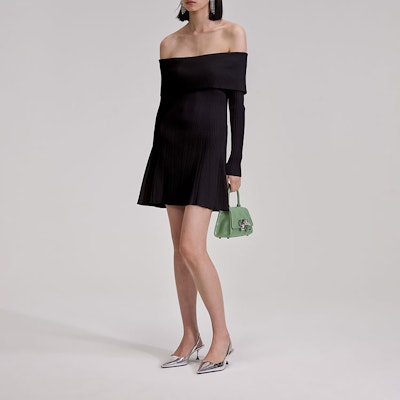 Self-Portrait PF23 黑色露肩長袖迷你洋裝 SWF343M02100911 Purchase Self-Portrait PF23 黑色露肩長袖迷你洋裝 SWF343M02100911