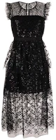 Self-Portrait Sleeveless Sequin Midi A-Line Dress - Black AW21128SBLACK Self-Portrait Sleeveless Sequin Midi A-Line Dress - Black AW21128SBLACK