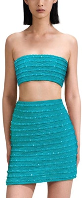 Self-Portrait Bustier Berlabuci Hijau Teal Kasual Solid. SWF342M06300 Lookbook Self-Portrait Bustier Berlabuci Hijau Teal Kasual Solid. SWF342M06300