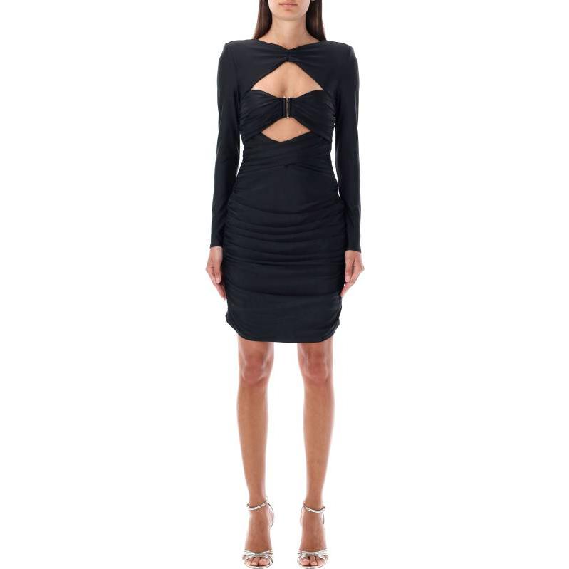 Purchase Self-Portrait 黑色純色長袖洋裝 PF23055SBJBLACK