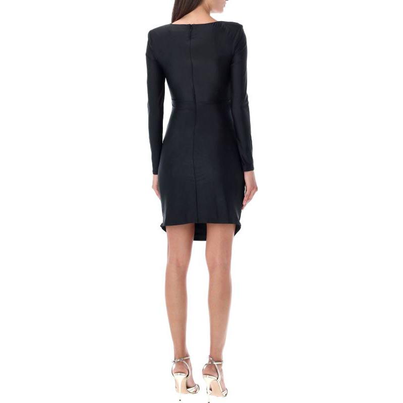 Details for Self-Portrait 黑色純色長袖洋裝 PF23055SBJBLACK