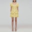 Purchase Self-Portrait SS22 花卉雪纺法式短袖连衣裙 黄色 SWF332Y16900