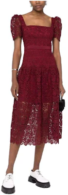 Self-Portrait Vestido Encaje Floral Manga Corta Hada Morado SS22 RS22129GUIPURE Order Self-Portrait Vestido Encaje Floral Manga Corta Hada Morado SS22 RS22129GUIPURE