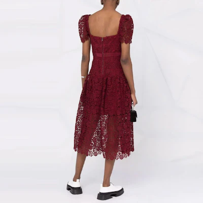 Self-Portrait Vestido Encaje Floral Manga Corta Hada Morado SS22 RS22129GUIPURE Details for Self-Portrait Vestido Encaje Floral Manga Corta Hada Morado SS22 RS22129GUIPURE