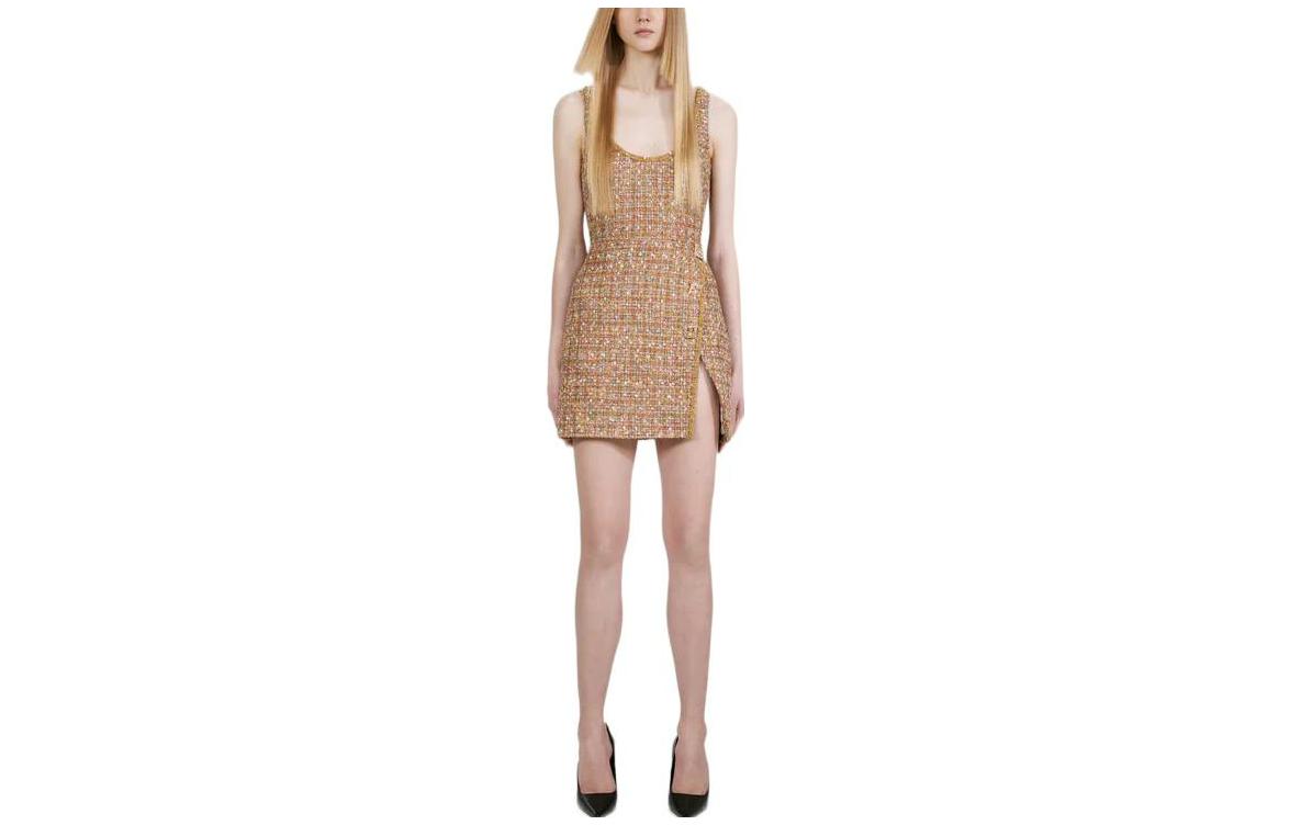 Self-Portrait SS22 Metallic Floral Sleeveless Mini Dress Gold. AW22-050S 圖 2