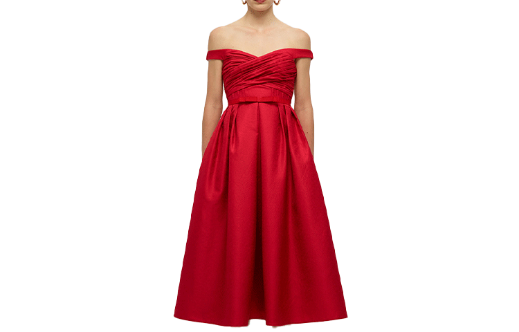 Self-Portrait SS22 Red Off-Shoulder Sleeveless Dress SWF331Y02600 圖 2