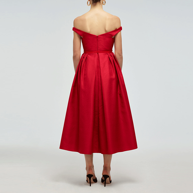 Self-Portrait SS22 Red Off-Shoulder Sleeveless Dress SWF331Y02600 圖 5