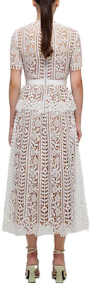 Self-Portrait SS22 White Lace Trim Short-Sleeve Fairy Dress. SWF332Y15400 Lookbook Self-Portrait SS22 White Lace Trim Short-Sleeve Fairy Dress. SWF332Y15400