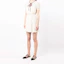 Sizing 셀프-포트레이트 SS22 화이트 미니 드레스 매듭 디테일 반소매. SS22072SIVORY