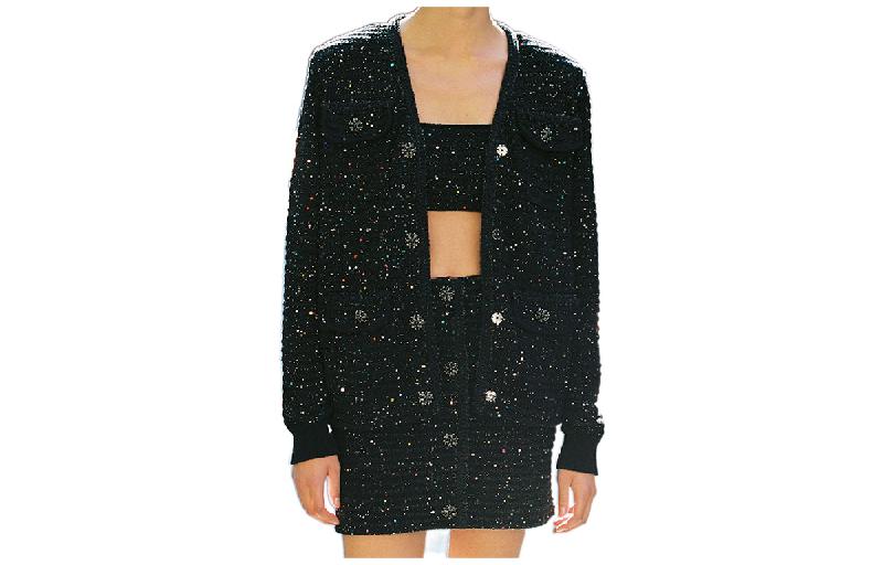 Self-Portrait SS23 Colorful Sequin Bodycon Mini Skirt SWF342M07200