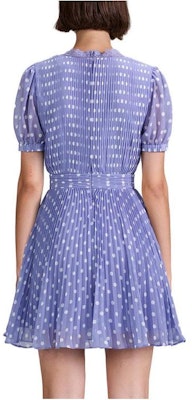 Self-Portrait V領紫色波點短袖洋裝 SWF342Y14200 Lookbook Self-Portrait V領紫色波點短袖洋裝 SWF342Y14200