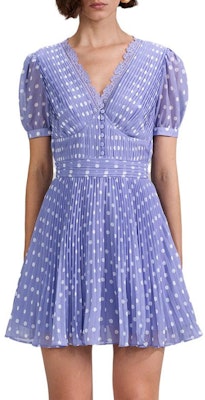 Self-Portrait V領紫色波點短袖洋裝 SWF342Y14200 Purchase Self-Portrait V領紫色波點短袖洋裝 SWF342Y14200