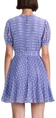 Self-Portrait V領紫色波點短袖洋裝 SWF342Y14200 Details for Self-Portrait V領紫色波點短袖洋裝 SWF342Y14200