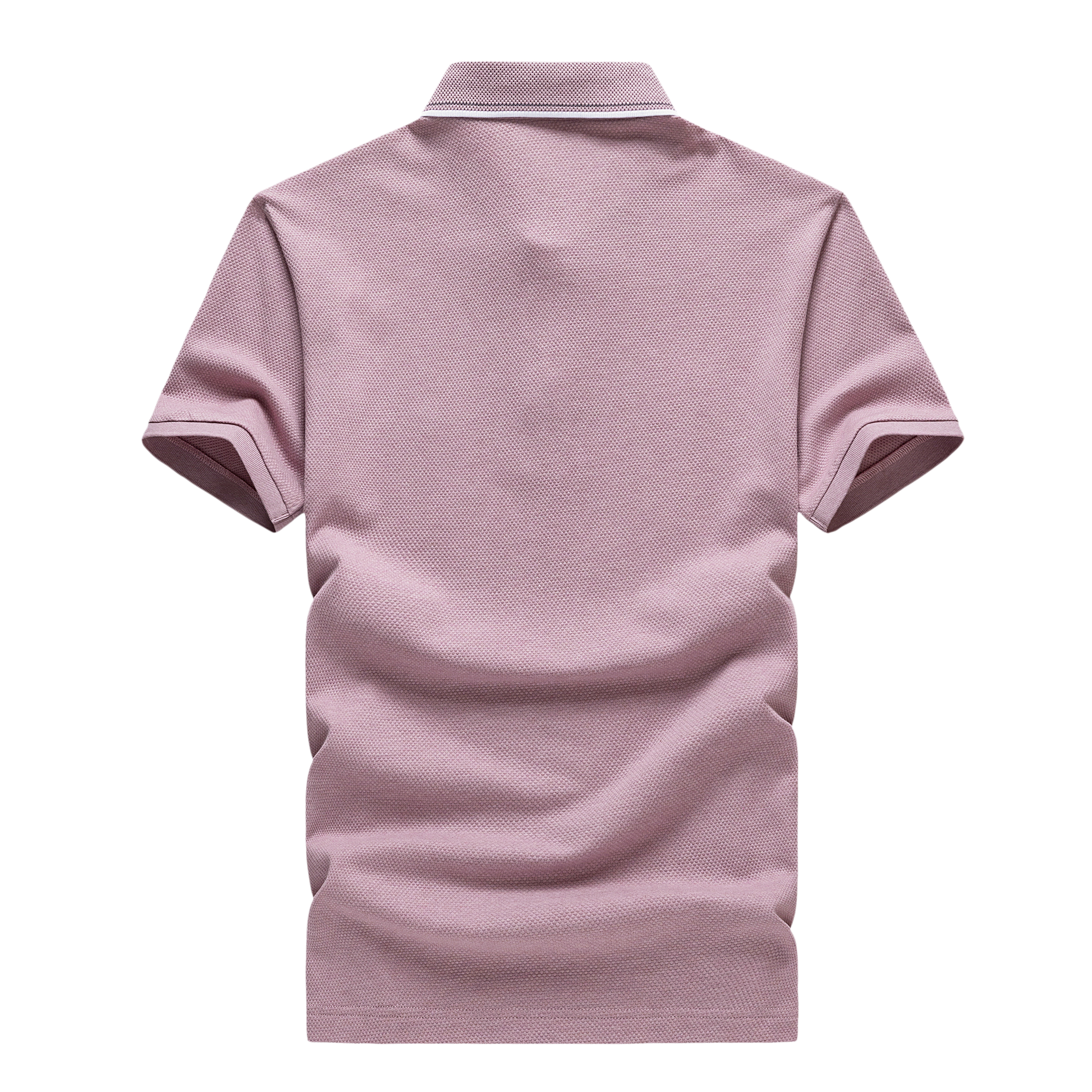 SEPTWOLVES  Casual Solid Color Polo Shirt with Pineapple Texture 1D1D30606387
