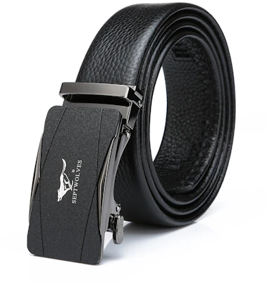 SEPTWOLVES Father's Love Belt - Black Leather, Auto Buckle, Casual Business Belt ZA7196-1A Buy SEPTWOLVES Father's Love Belt - Black Leather, Auto Buckle, Casual Business Belt ZA7196-1A